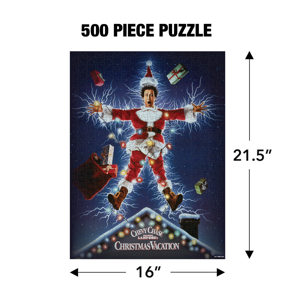 Christmas Vacation Electric Shock 500 Piece Jigsaw Puzzle for Adults, 16" L X 21.5" W
