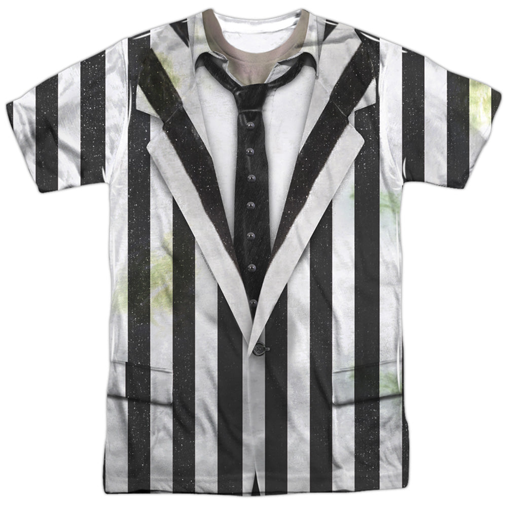 Beetlejuice Striped Double-Sided Sublimated Costume Adult T Shirt