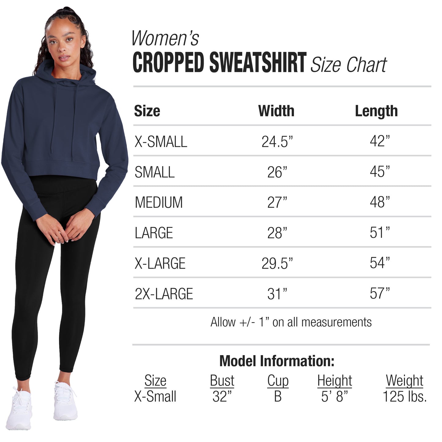 Santa University Varsity Christmas Women's Sweatshirt and Cropped Hoodie Navy