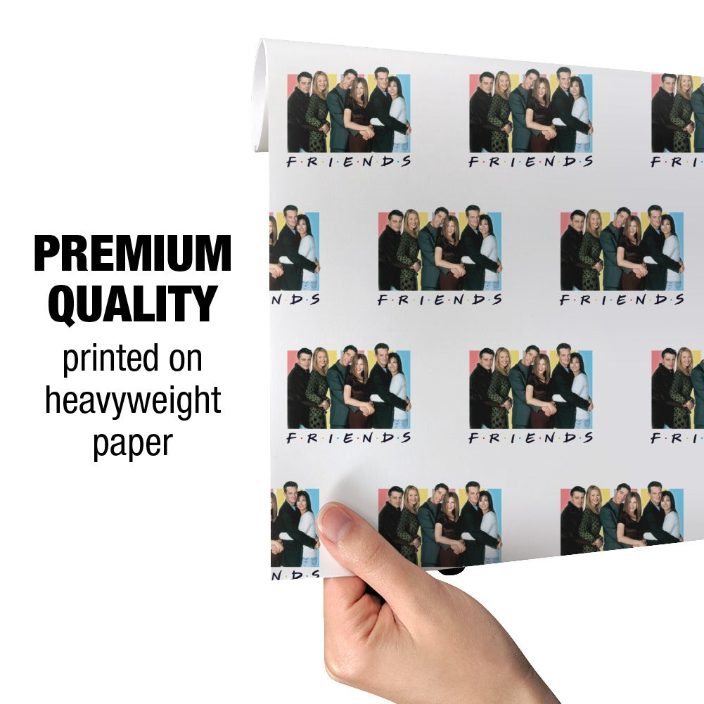 Friends It's All About Friends Gift Wrap Wrapping Paper Rolls 30" x 72"