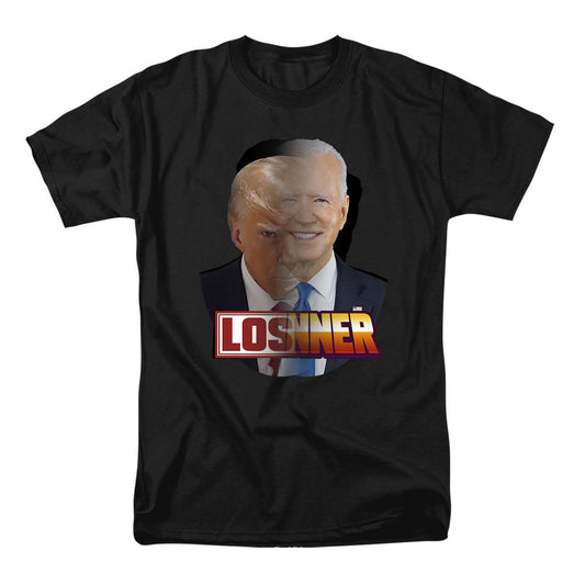 Trump Loser / Biden Winner Lenticular Changing T Shirt Black