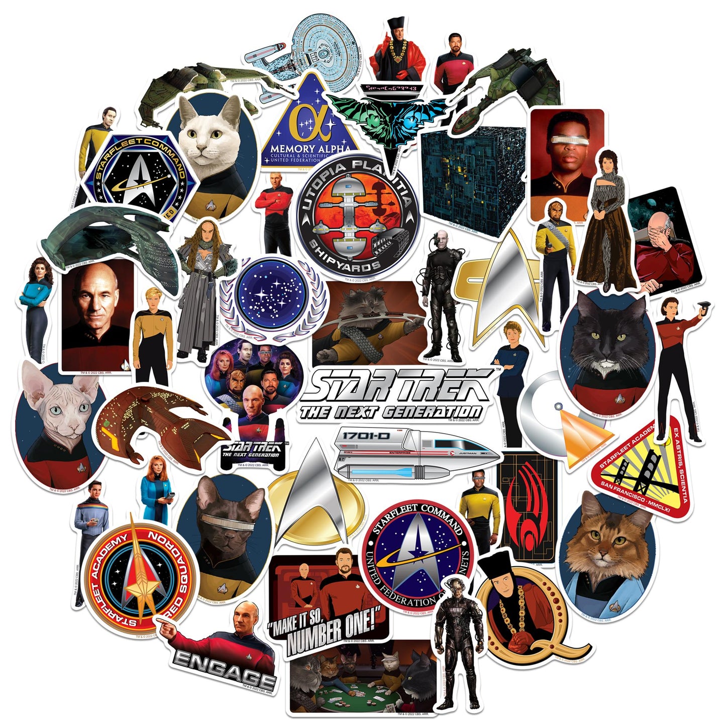 Star Trek Vinyl Stickers 50 Pack