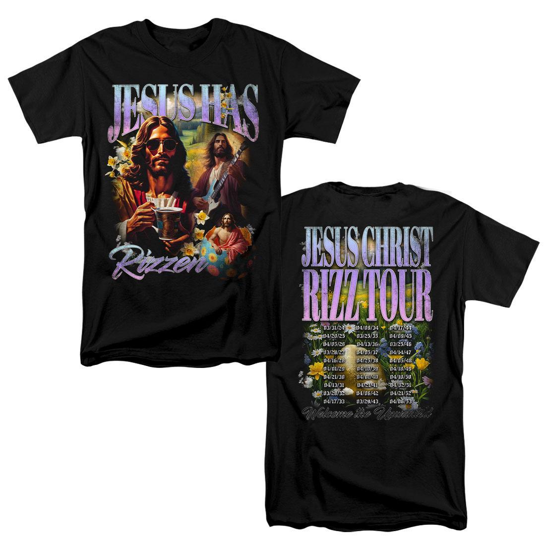 Jesus Has Rizzen - Rizz Tour | Unisex T Shirts and Crewnecks