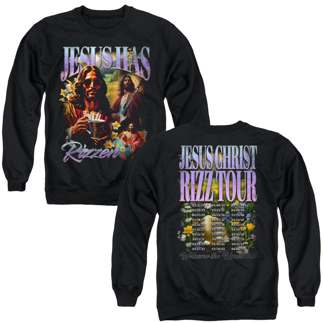 Jesus Has Rizzen Rizz Tour | Crewneck Sweatshirts