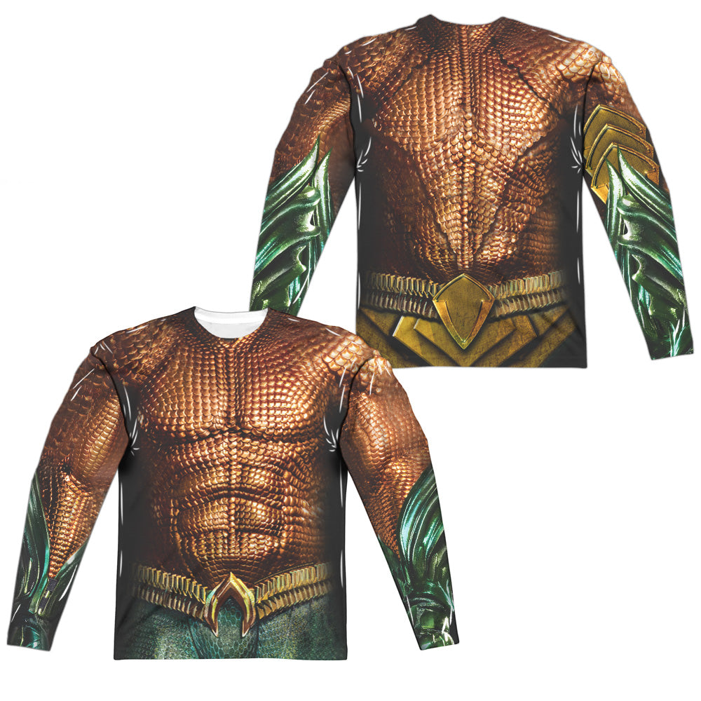 Aquaman Movie Uniform Long Sleeve Double-Sided Sublimated Halloween Costume Adult T Shirt