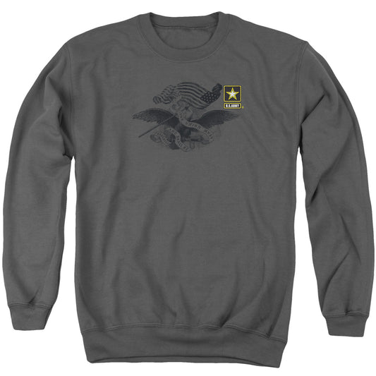 U.S Army Left Chest Logo Adult Crewneck Sweatshirt Charcoal
