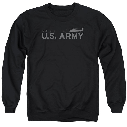 U.S Army Helicopter Logo Adult Crewneck Sweatshirt Black