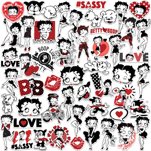Betty Boop Vinyl Stickers 50-Pack