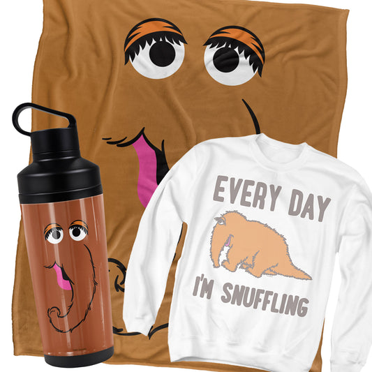 Snuffleup for Winter Sesame Street Bundle Water Bottle, Sweatshirt and Blanket