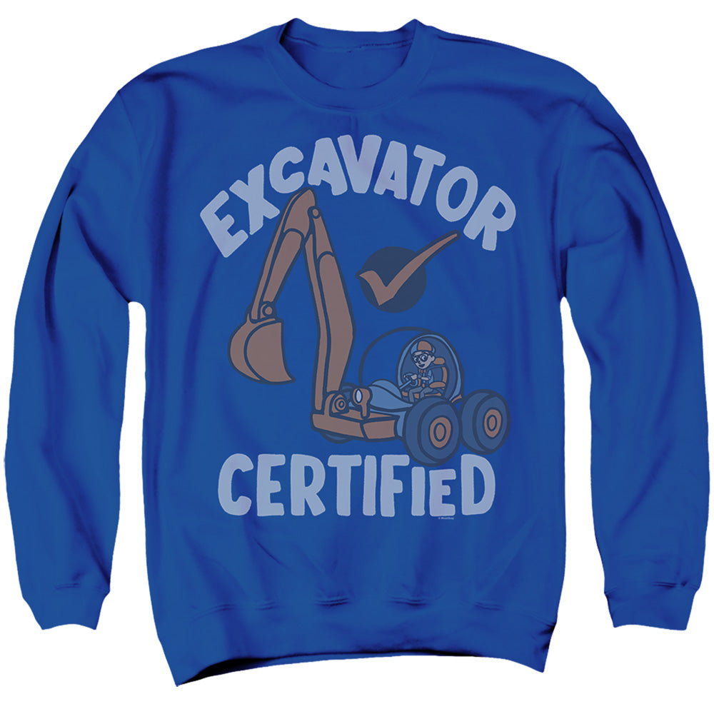 Excavator Certified Blippi Adult Unisex T Shirt and Sweatshirt Blue