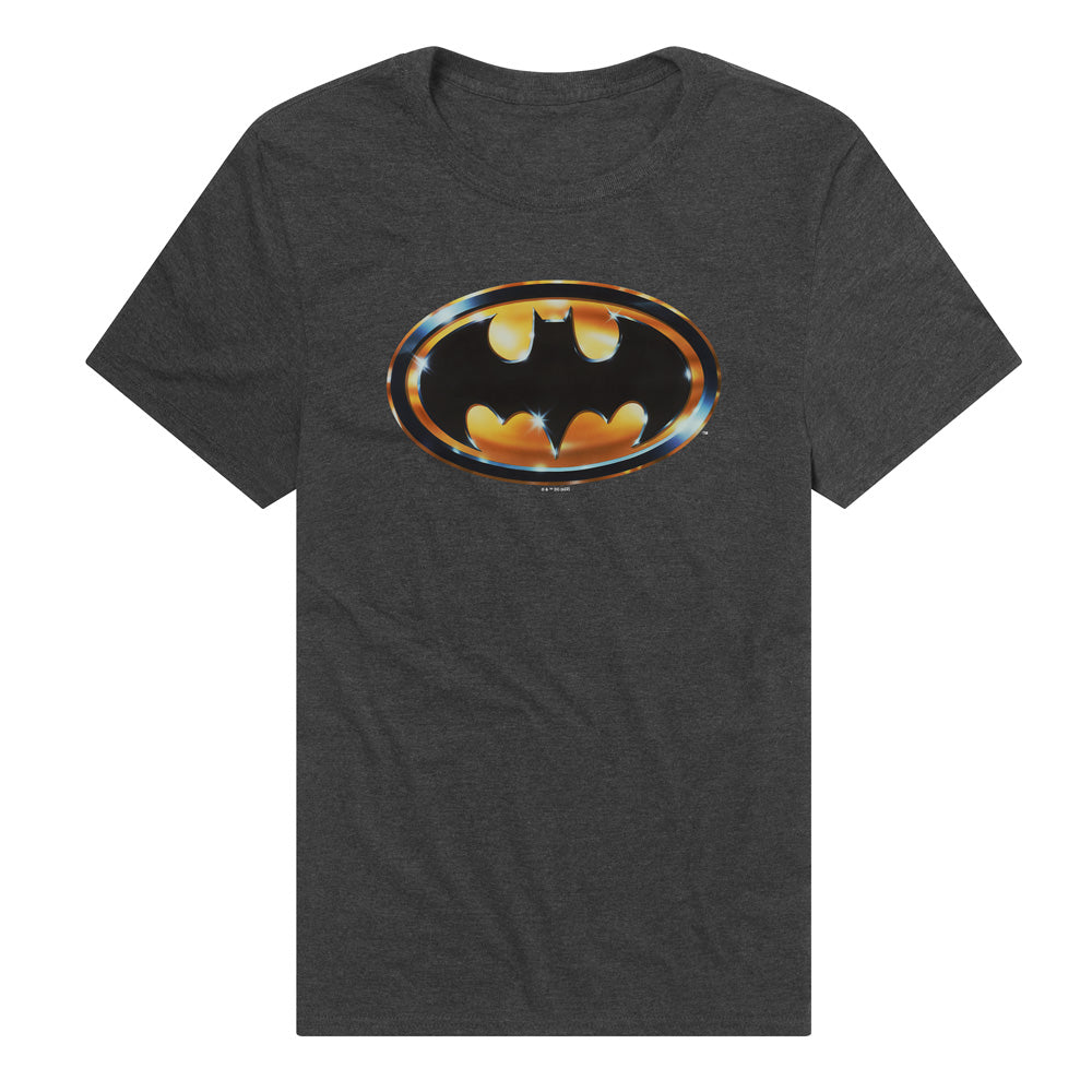 Batman Shiny Logo Adult Unisex T Shirt Black