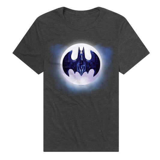 Batman 1989 Batwing Moon Adult Unisex T Shirt Black