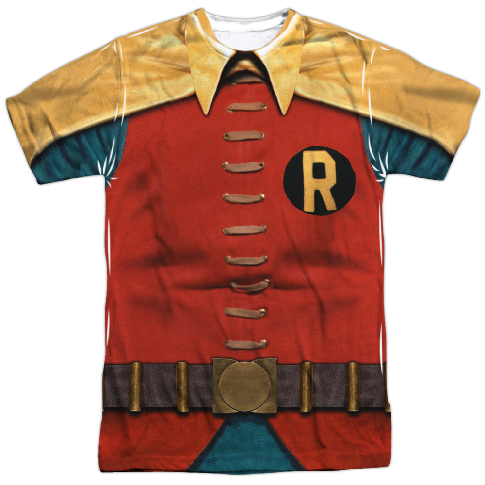 Robin Burt Ward Classic Batman Uniform Double-Sided Sublimated Costume Adult T Shirt