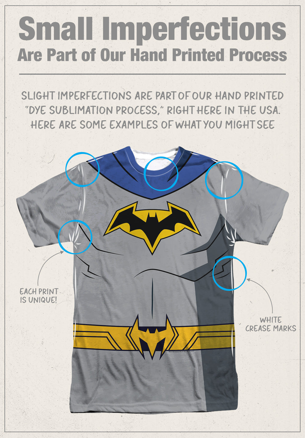 Batman Unlimited Uniform Double-Sided Sublimated Costume Adult T Shirt