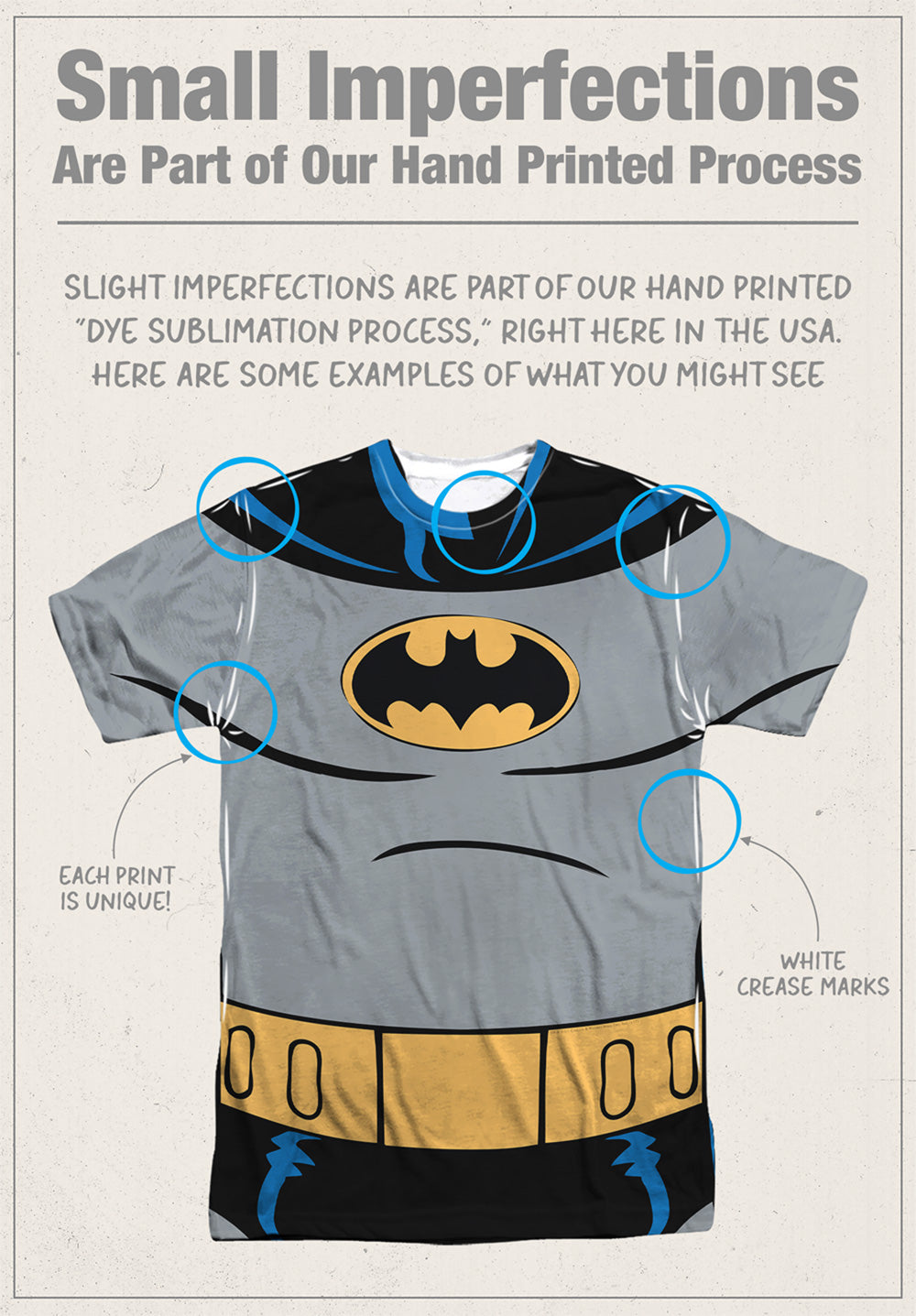 Batman The Animated Series Uniform Double-Sided Sublimated Costume Adult T Shirt