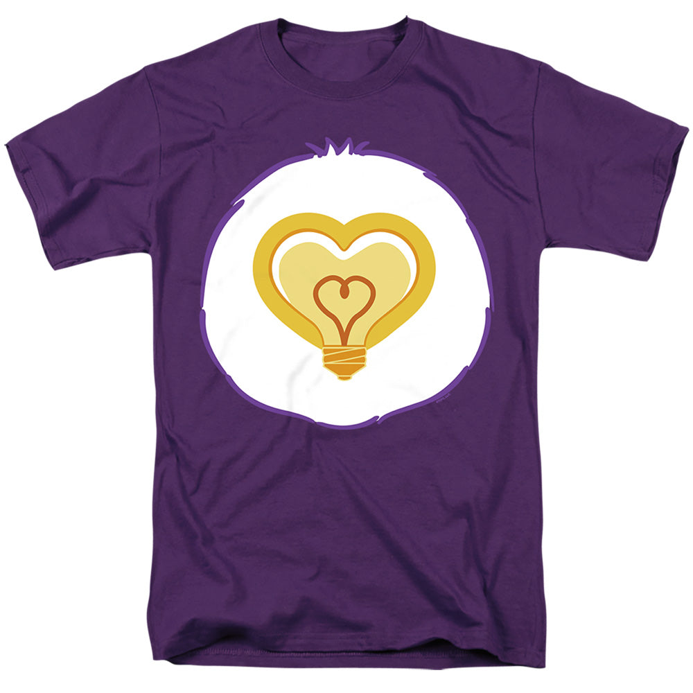 Care Bears Bright Heart Racoon Belly Adult Unisex T Shirt Purple