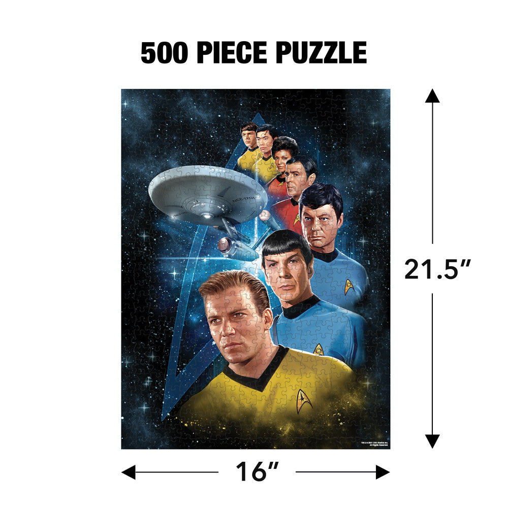 Star Trek Among The Stars 500 Piece Jigsaw Puzzle for Adults, 16" L X 21.5" W