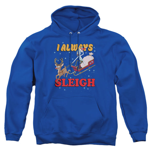 Rick and Morty I Always Sleigh Christmas Adult Hoodie and Crewneck Sweatshirt Royal Blue