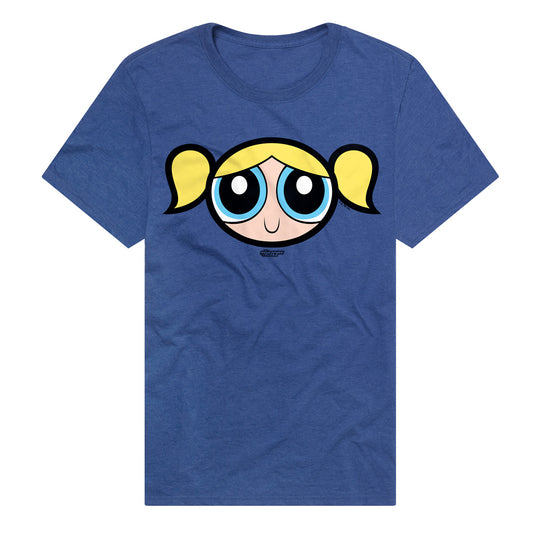 The Powerpuff Girls Bubbles Face Adult Unisex T Shirt Royal Blue