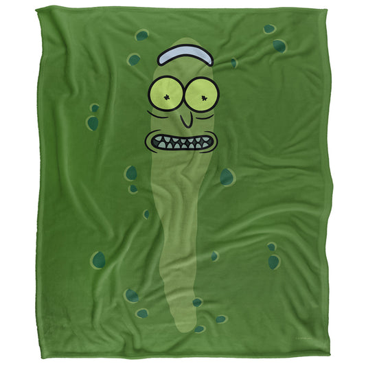 Pickle Rick Face 50x60 Blanket