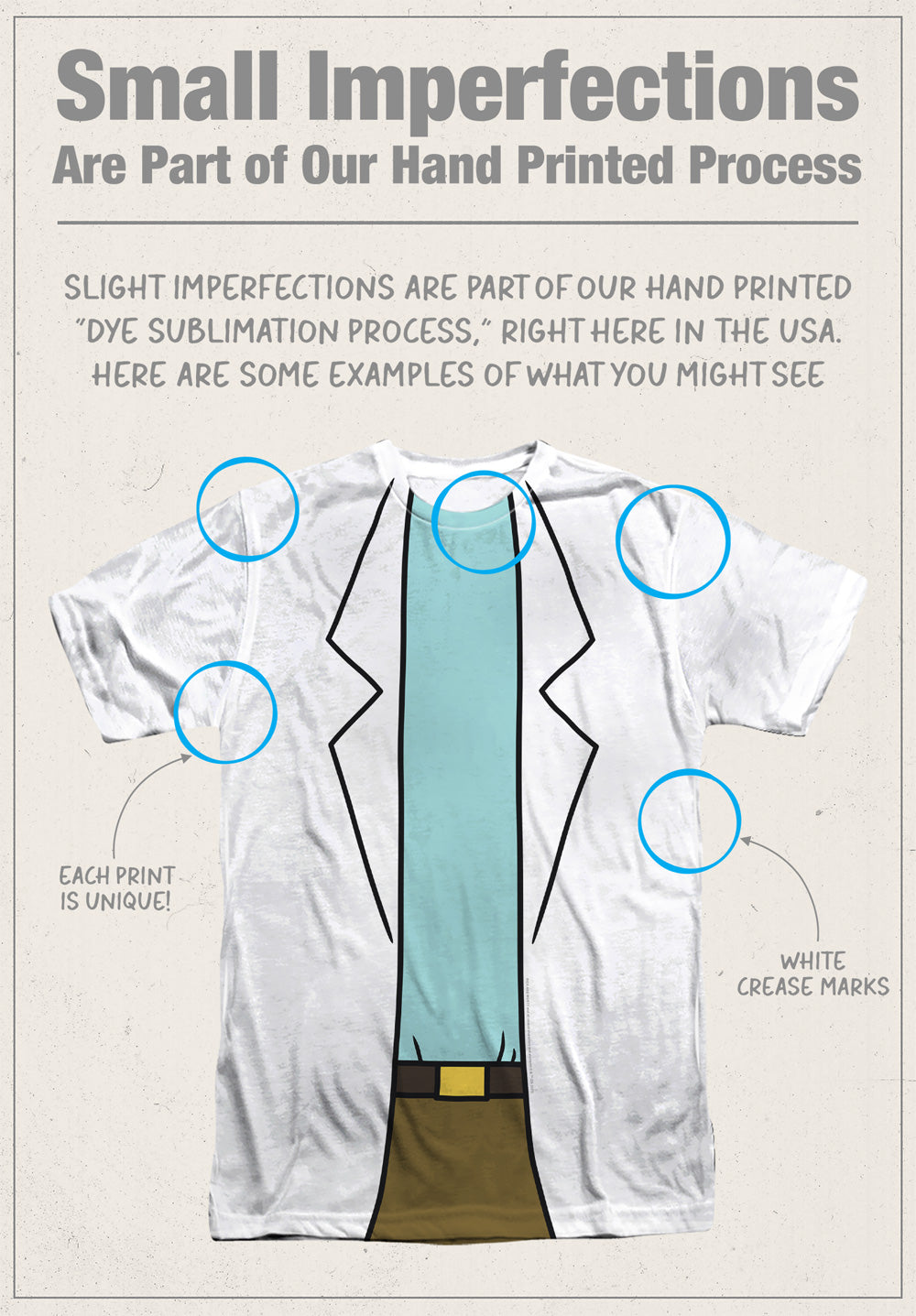 Rick Sanchez Lab Coat Rick & Morty Uniform Double-Sided Sublimated Costume Adult T Shirt