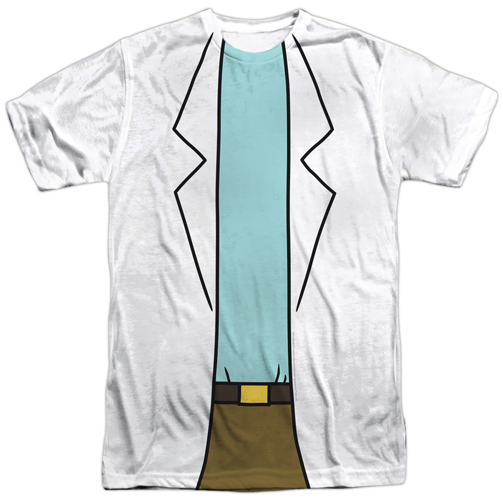 Rick Sanchez Lab Coat Rick & Morty Uniform Double-Sided Sublimated Costume Adult T Shirt