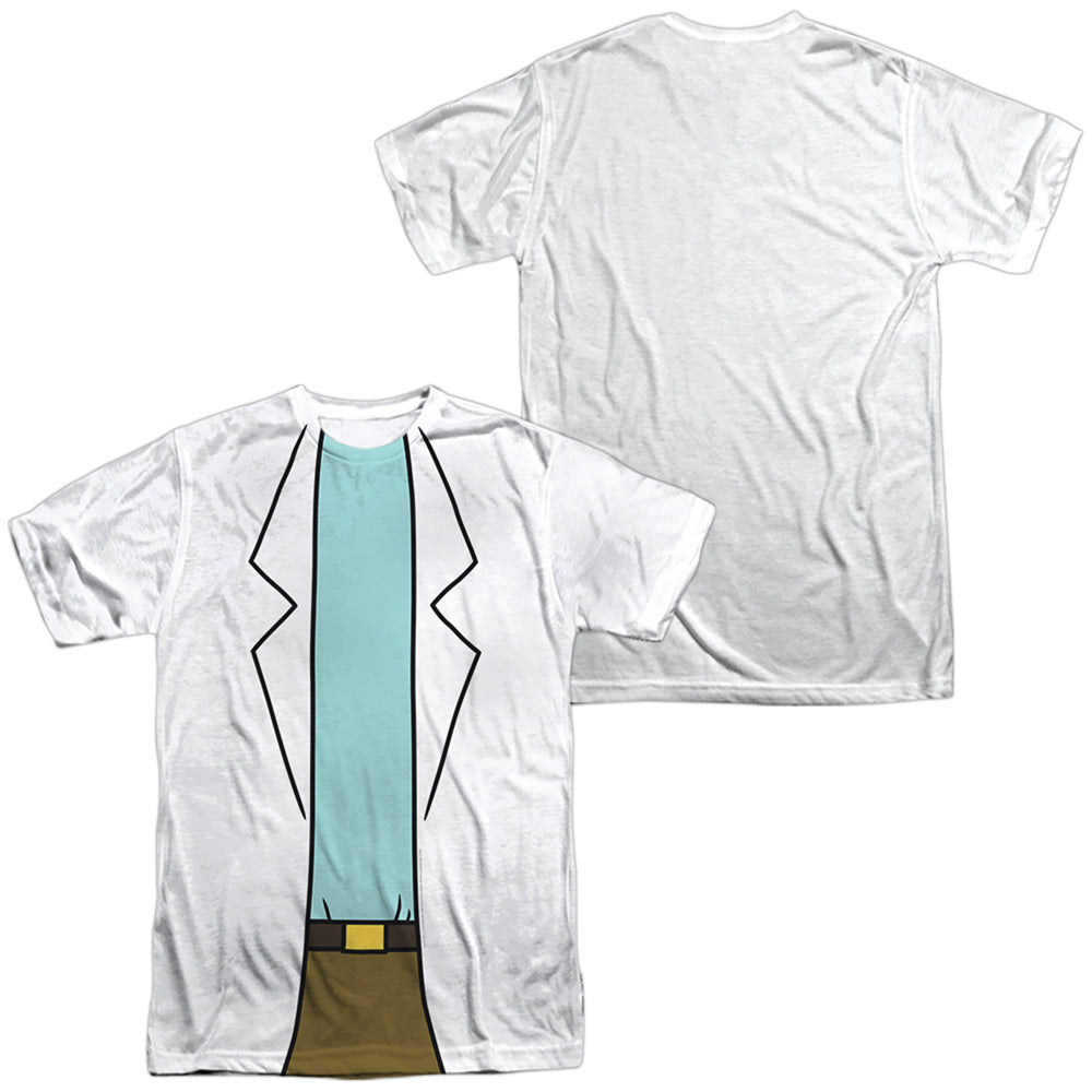 Rick Sanchez Lab Coat Rick & Morty Uniform Double-Sided Sublimated Costume Adult T Shirt