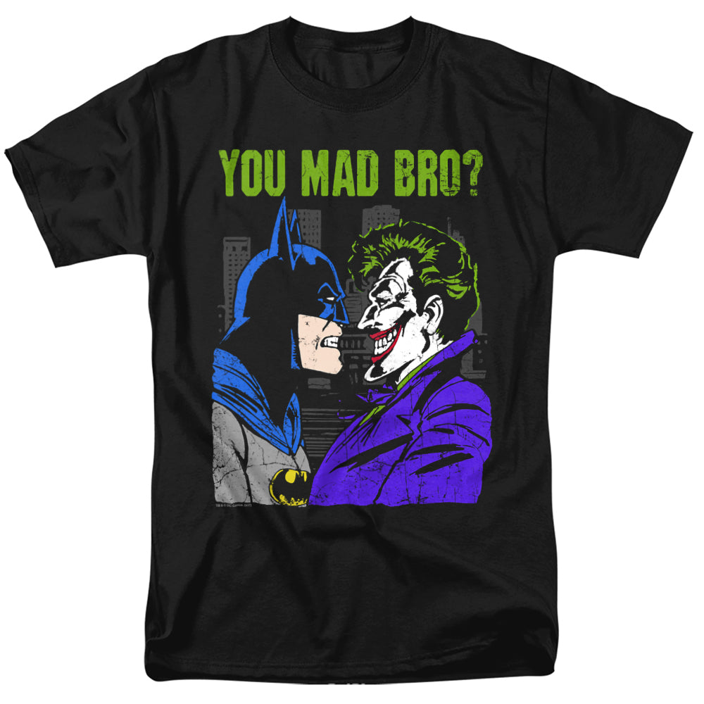 Batman and Joker Mad Bro Adult Unisex T Shirt