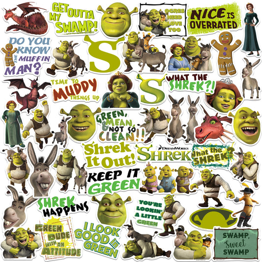 Shrek Vinyl Stickers 50-Pack