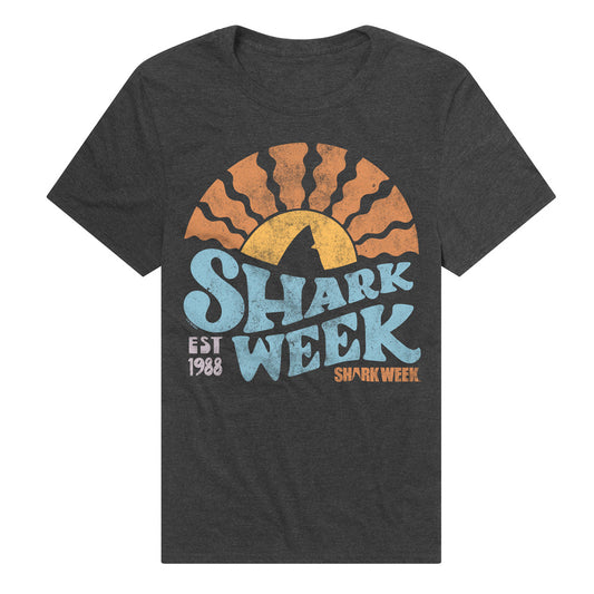 Lino Shark Week Adult Unisex T Shirt Charcoal