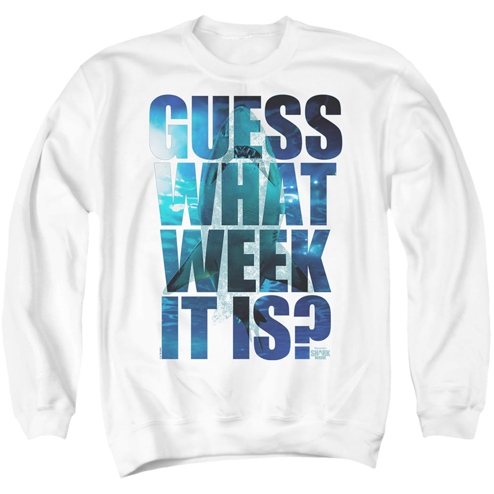 Guess What Week It Is? Shark Week Adult Unisex T Shirt White