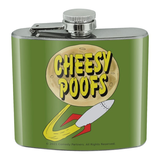 South Park Cheesy Poofs Logo Stainless Steel 5oz Hip Drink Kidney Flask