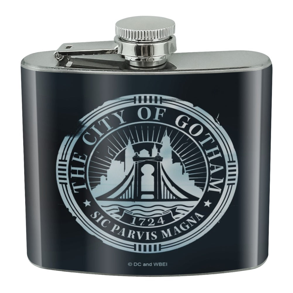 The Batman Gotham City Seal Stainless Steel 5oz Hip Drink Kidney Flask