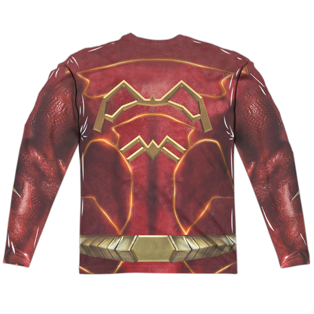 The Flash 2023 Movie Uniform Long Sleeve Double-Sided Sublimated Costume Adult T Shirt