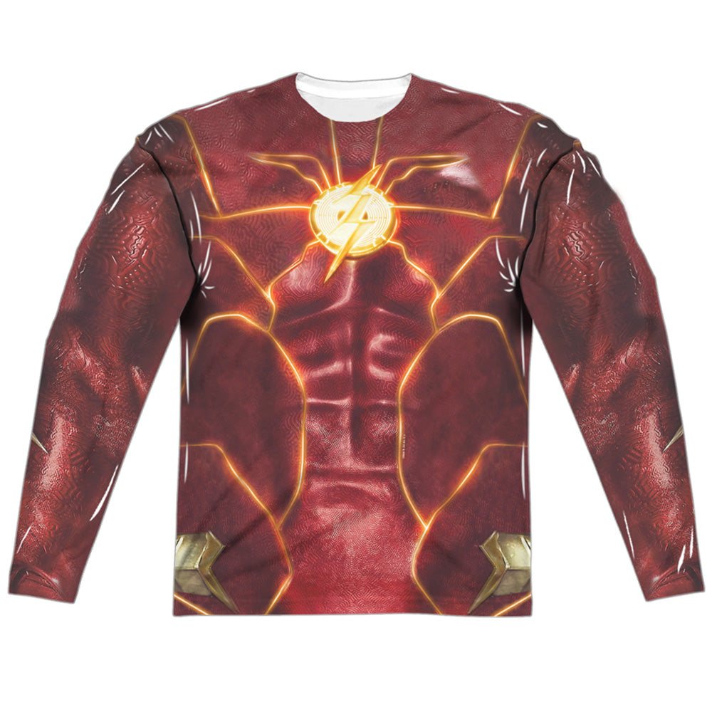 The Flash 2023 Movie Uniform Long Sleeve Double-Sided Sublimated Costume Adult T Shirt