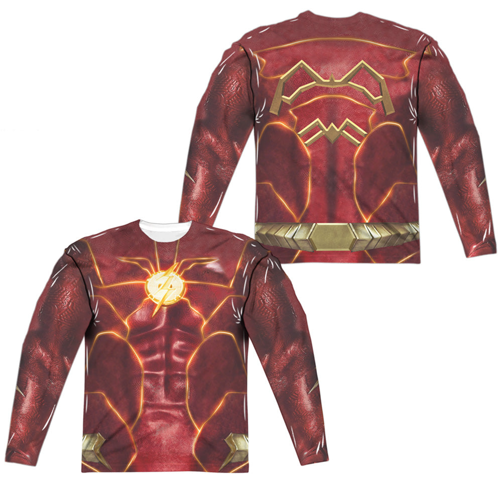 The Flash 2023 Movie Uniform Long Sleeve Double-Sided Sublimated Costume Adult T Shirt