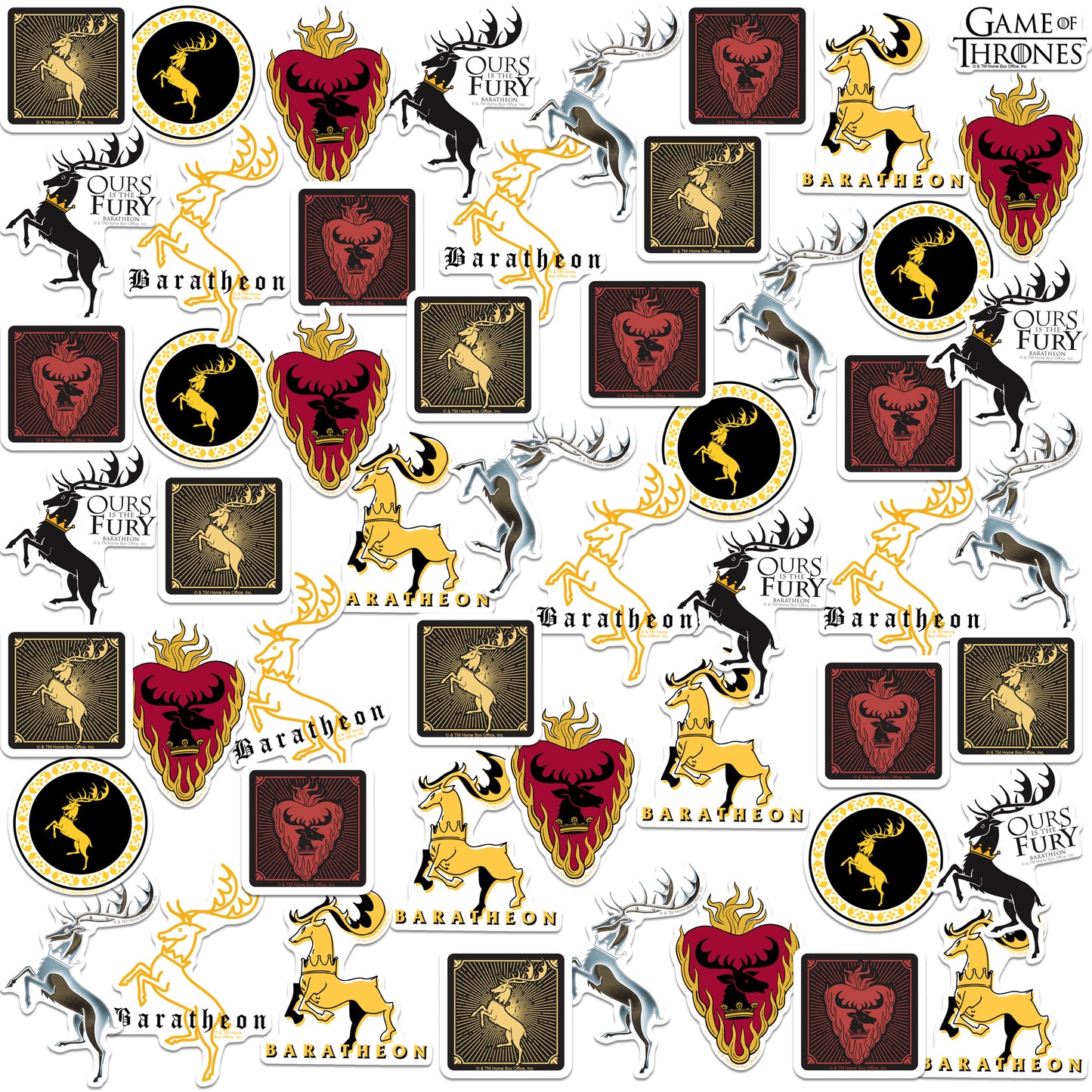House Baratheon Vinyl Stickers 50-Pack