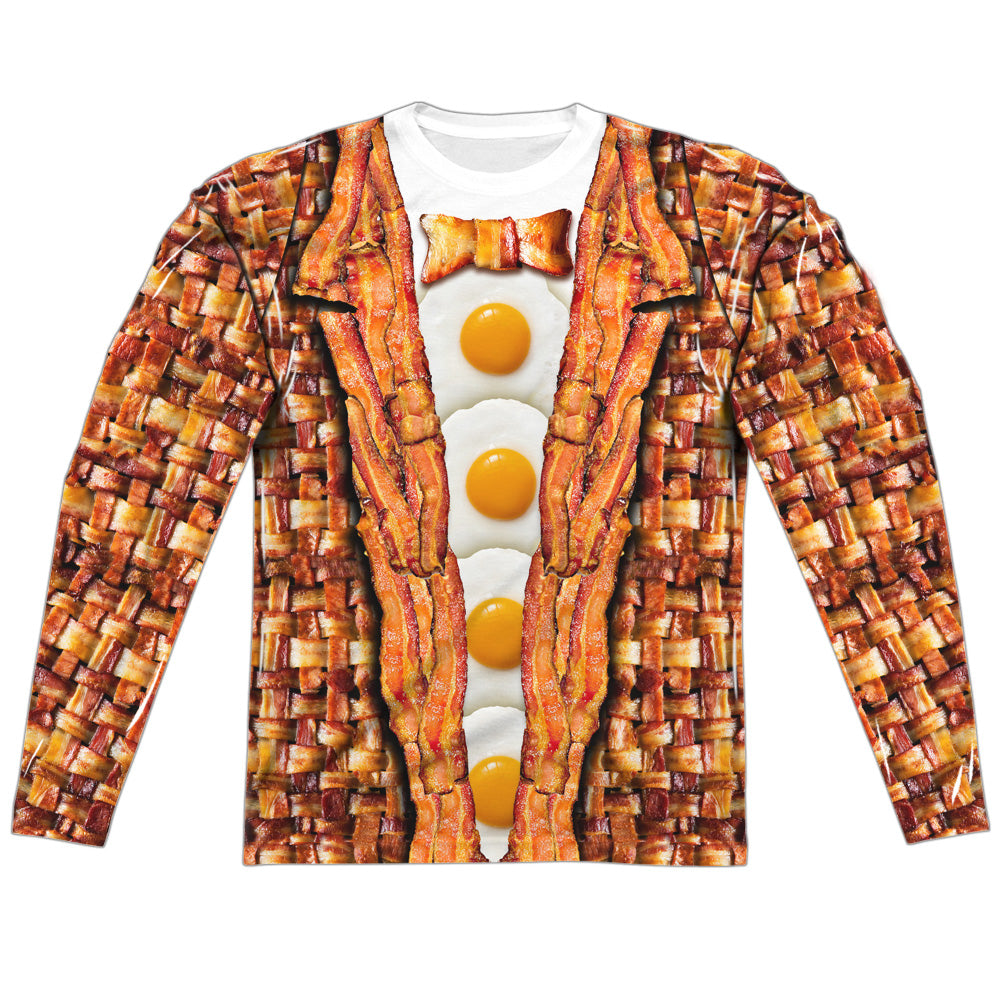 Breakfast Suit Funny Long Sleeve Double-Sided Sublimated Costume Adult T Shirt