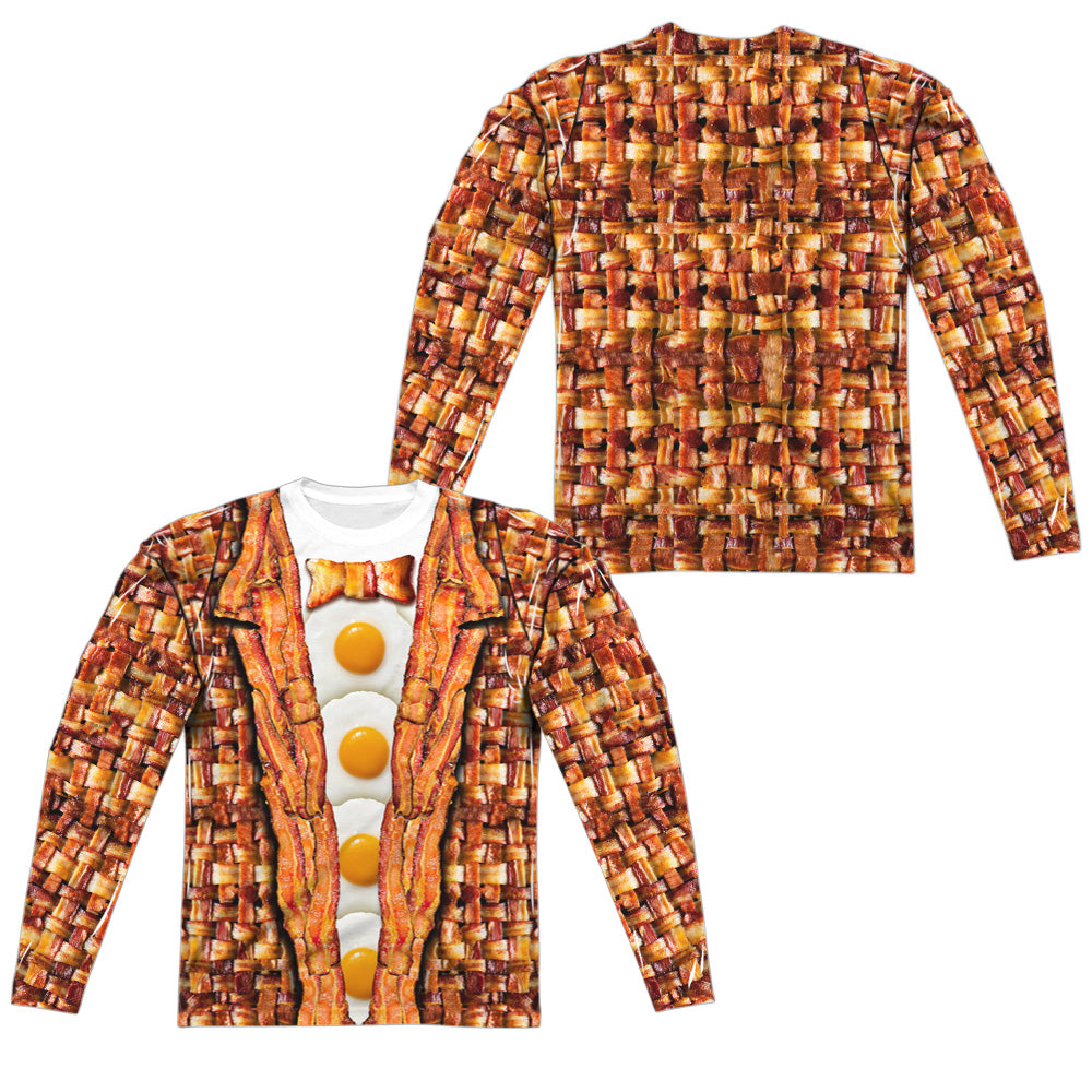 Breakfast Suit Funny Long Sleeve Double-Sided Sublimated Costume Adult T Shirt