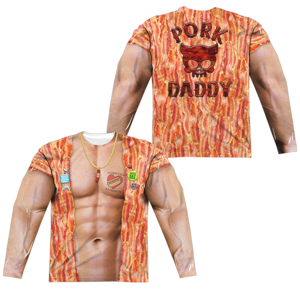 Pork Daddy Long Sleeve Double-Sided Sublimated Costume Adult T Shirt