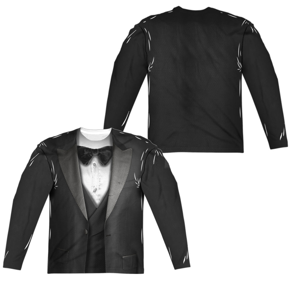 Tuxedo Long Sleeve Double-Sided Sublimated Costume Adult T Shirt