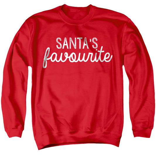 Santa's Favourite Adult Hoodie and Crewneck Sweatshirt Red