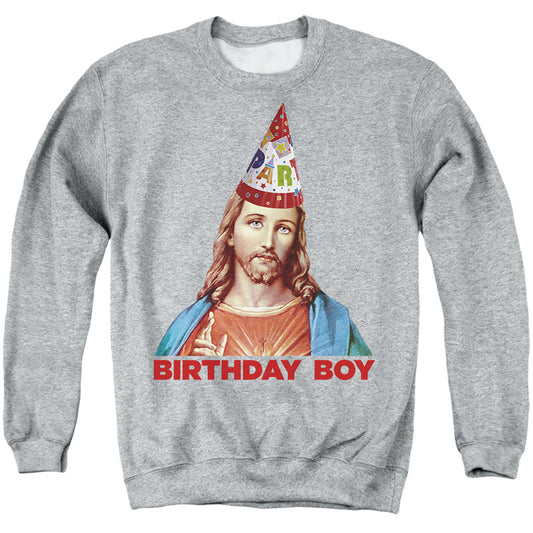 Jesus Birthday Boy Athletic Heather Crewneck Sweatshirt