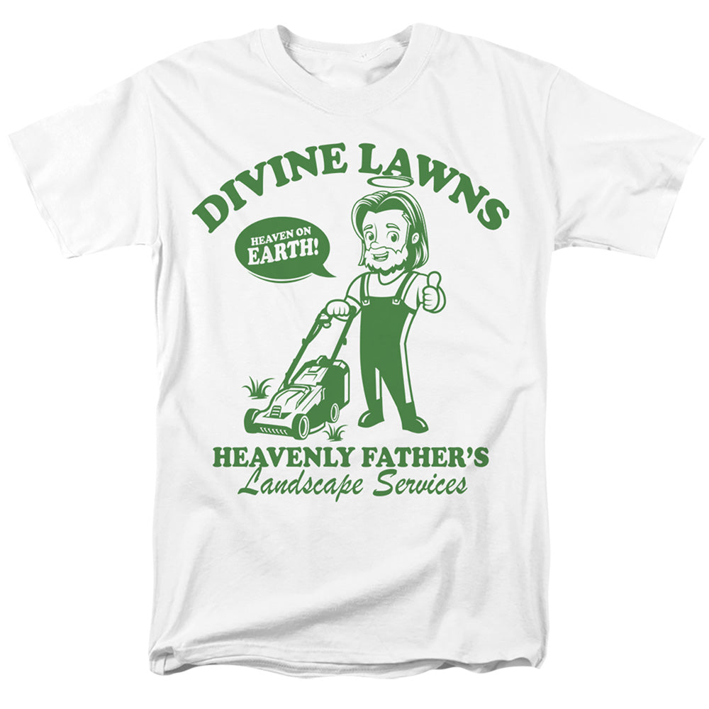 Divine Lawns Heavenly Father's Landscape Services Jesus Adult T Shirt