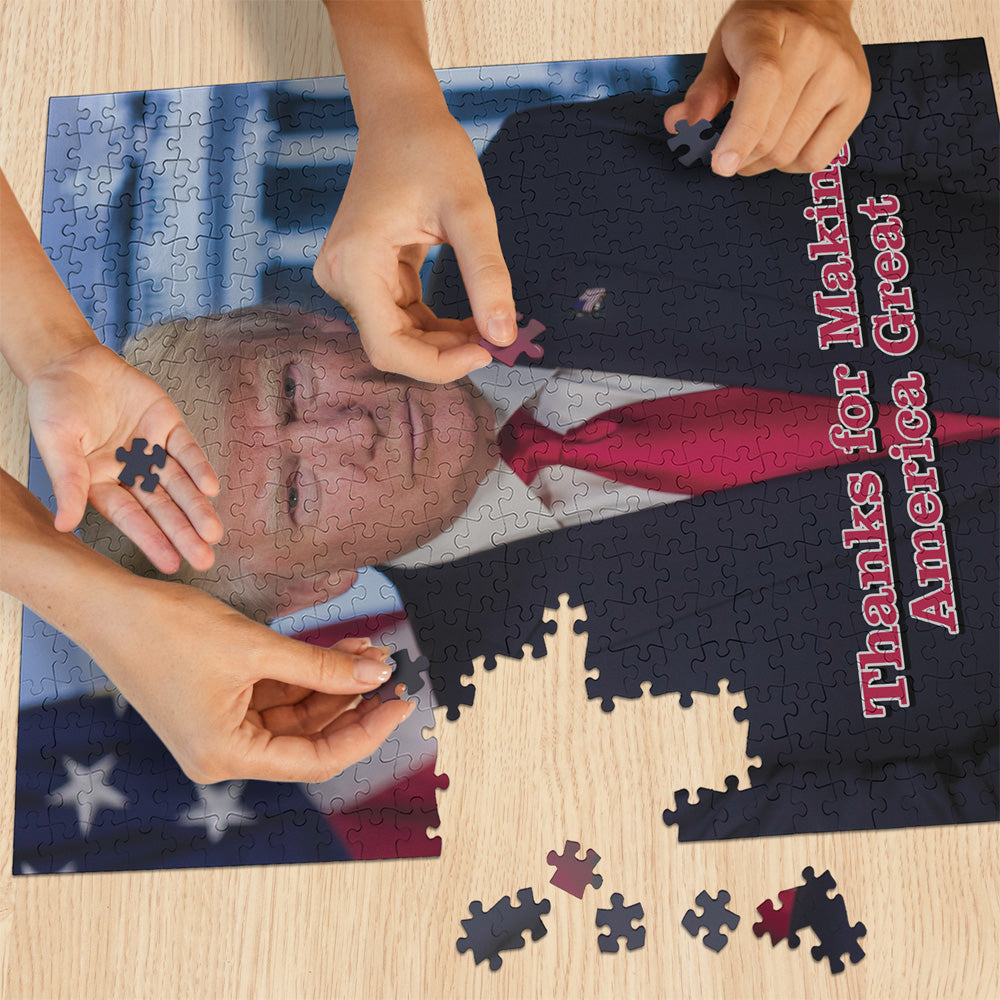 Presidential Puzzle GAG GIFT Harris / Trump 500 Piece Jigsaw Puzzle for Adults, 16" x 21.5"