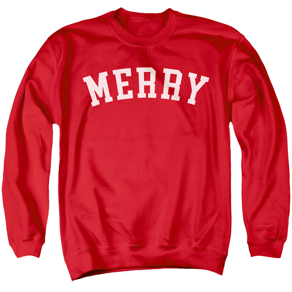 Merry Adult Women's Sweatshirt and Cropped Hoodie Red