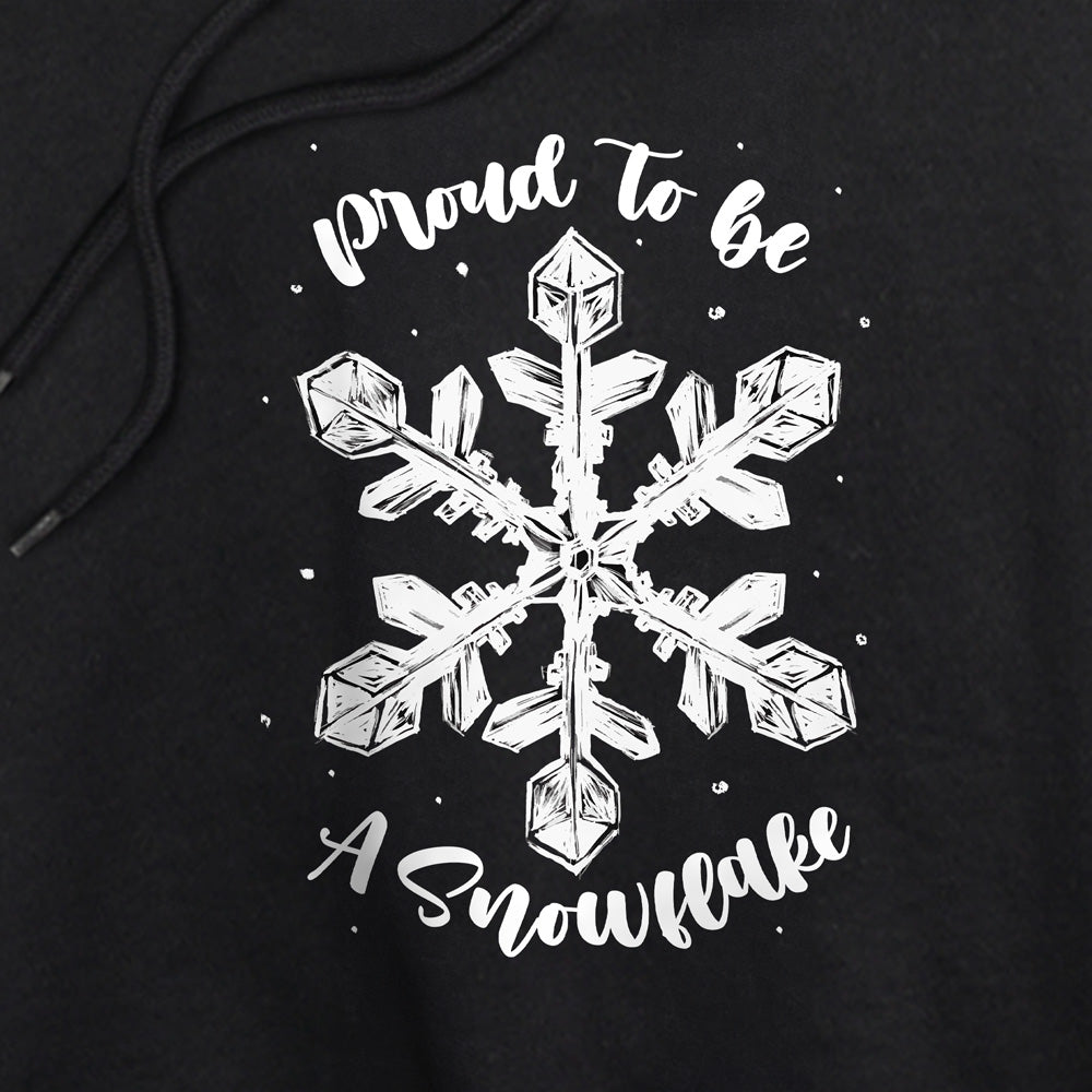 Proud to Be a Snowflake Christmas Women's Sweatshirt and Cropped Hoodie Black