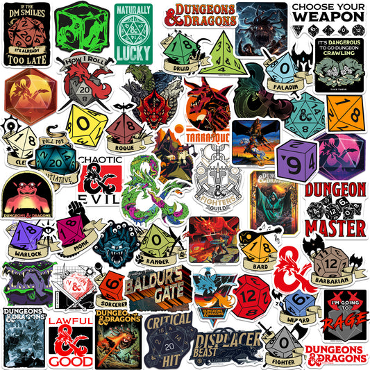 Dungeons & Dragons Vinyl Stickers 50-Pack