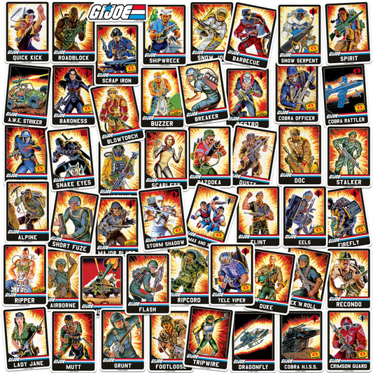 G.I. Joe Cards Vinyl Stickers 50-Pack
