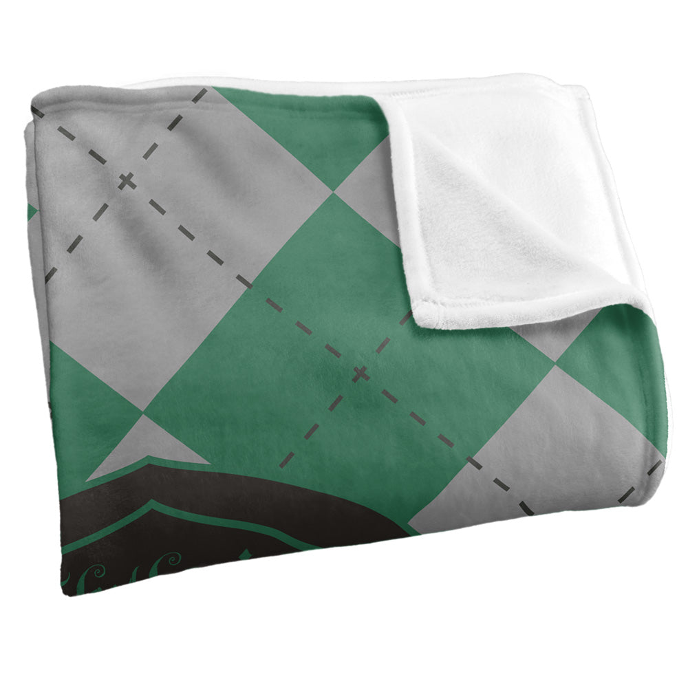 Slytherin Plaid Crest 50x60 Blanket